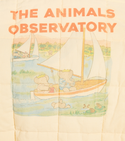 The Animals Observatory X Babar Cotton And Linen Jacket In Multicoloured