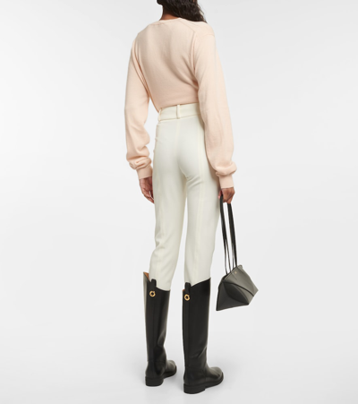 Shop Loro Piana Lucian Wool-blend Slim Pants In Brown