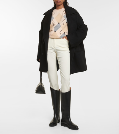 Loro Piana Lucian Wool-blend Slim Pants In Brown