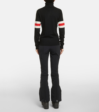 Shop Perfect Moment Neve Wool Turtleneck Sweater In Black