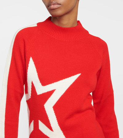 Shop Perfect Moment Bb Wool Turtleneck Sweater In Red