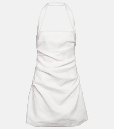 Sir Noemi Gathered Halter Mini Dress In White