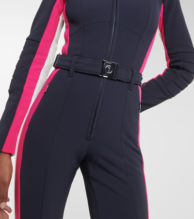 Shop Bogner Talisha Colorblocked Ski Suit In Blue