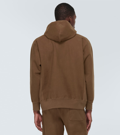 Auralee Oversized Cotton-blend Hoodie In Brown
