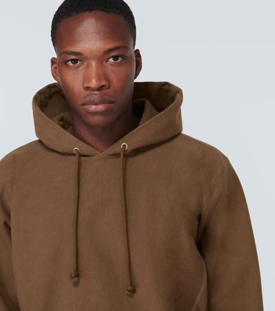 Auralee Oversized Cotton-blend Hoodie In Brown