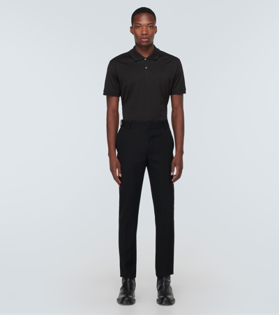 Shop Alexander Mcqueen Cotton Polo Shirt In Black