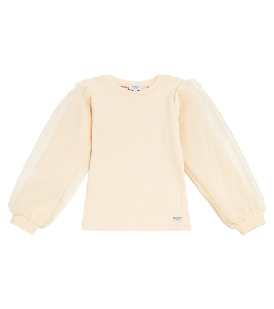 SIEN泡泡袖棉质混纺上衣