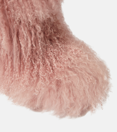 Shop Bogner Les Arcs Shearling Snow Boots In Pink