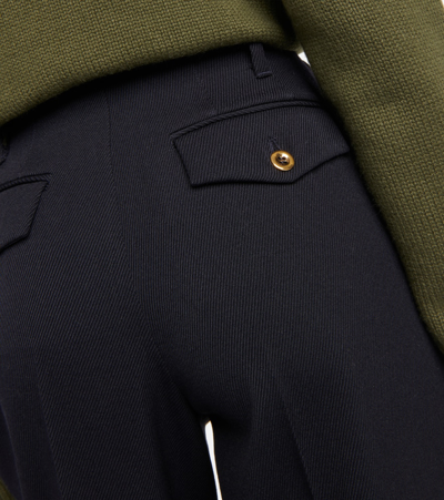 Loro Piana Amon Virgin Wool Straight Pants In Blue