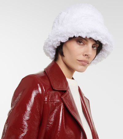 Ruslan Baginskiy Teddy Bucket Hat In White