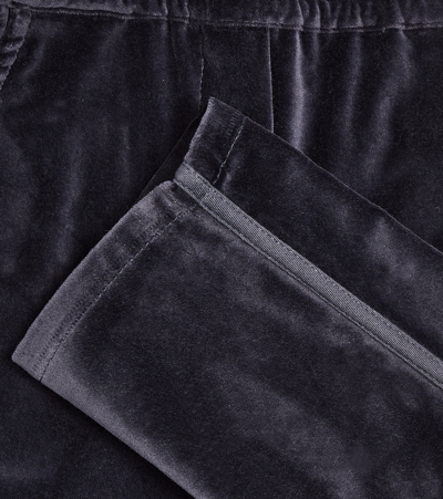 Shop Donsje Zorzi Velvet Tuxedo Pants In Blue