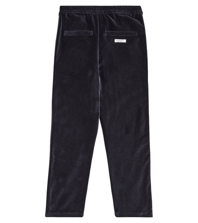 Shop Donsje Zorzi Velvet Tuxedo Pants In Blue