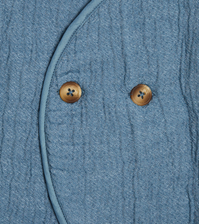 Shop Donsje Baby Narini Cotton-blend Vest In Blue