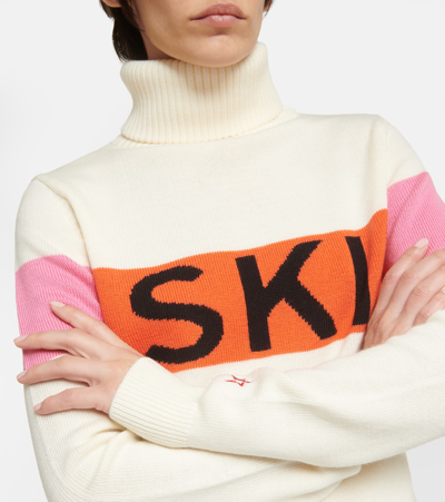 Shop Perfect Moment Colorblocked Wool Turtleneck Sweater In Multicoloured