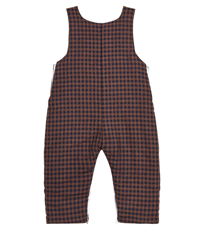 Shop La Coqueta Baby Coroza Checked Cotton Overalls In Multicoloured