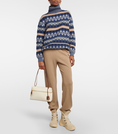 Loro Piana Cashmere Turtleneck Sweater In Multicoloured