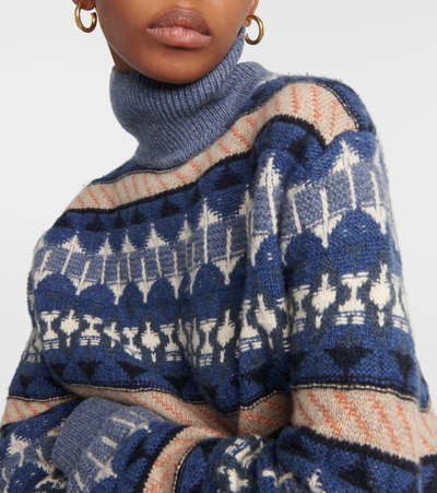 Loro Piana Cashmere Turtleneck Sweater In Multicoloured