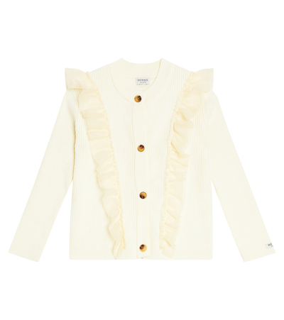 Shop Donsje Darine Wool-blend Cardigan In White