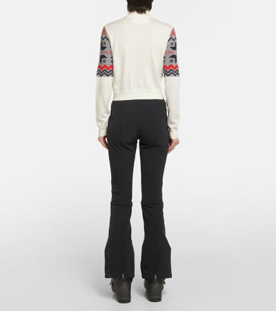 Shop Perfect Moment Nordic Intarsia Wool Half-zip Sweater In Multicoloured