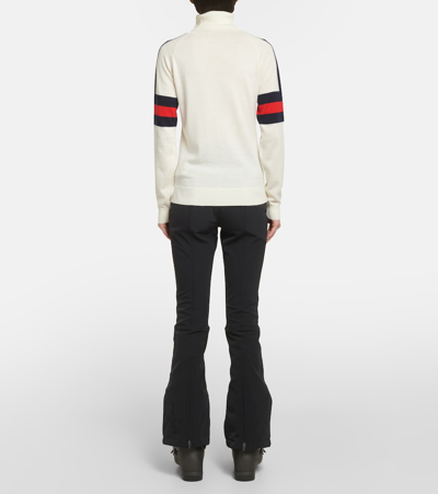 Shop Perfect Moment Neve Wool Turtleneck Sweater In White