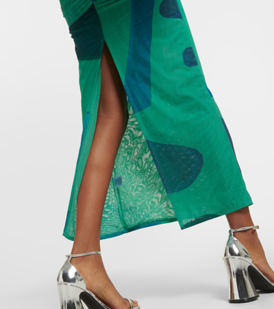 Sir Frankie Ruched Balconette Midi Dress In Multicoloured