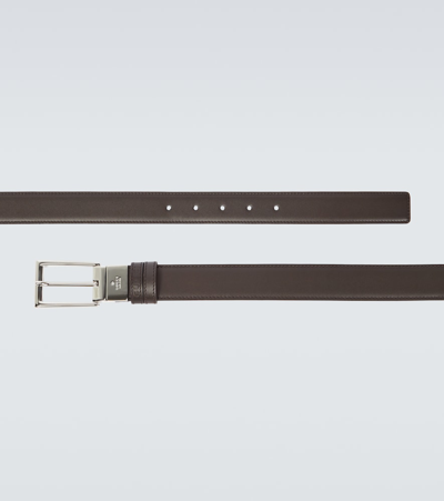 Shop Gucci Reversible Leather Belt In Brown
