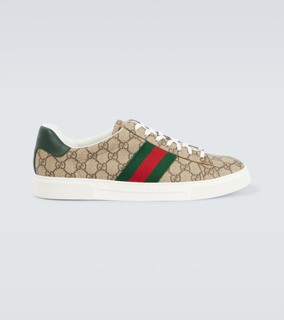 Shop Gucci Ace Gg Supreme Sneakers In Multicoloured