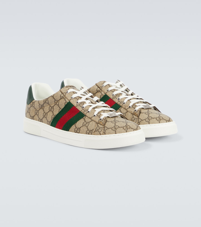 Shop Gucci Ace Gg Supreme Sneakers In Multicoloured