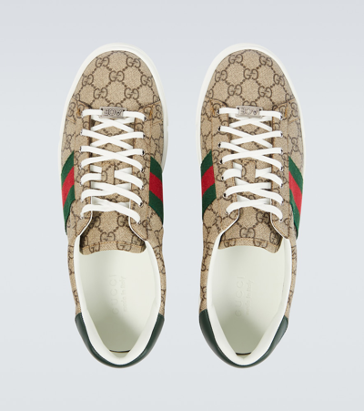 Gucci Ace Gg Supreme Canvas Sneakers In Multicoloured