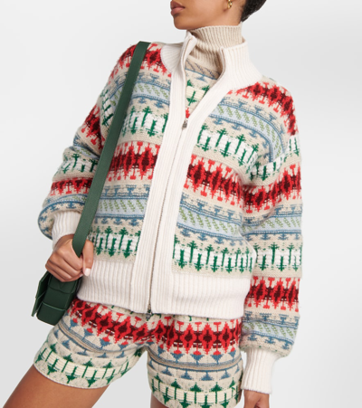 Loro Piana Cashmere Zip-up Sweater In Multicoloured