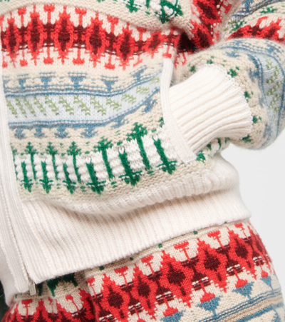 Loro Piana Cashmere Zip-up Sweater In Multicoloured