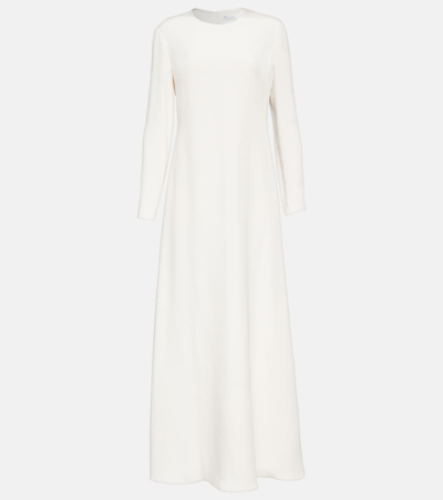 Shop Loro Piana Flared Silk Gown In White