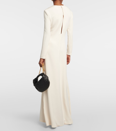 Loro Piana Flared Silk Gown In White