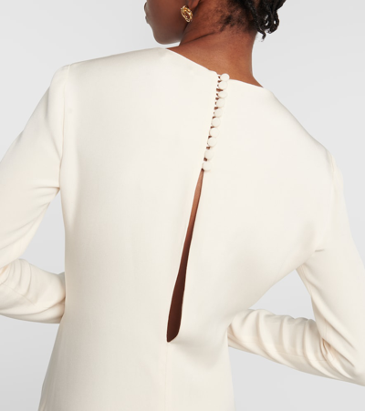 Loro Piana Flared Silk Gown In White