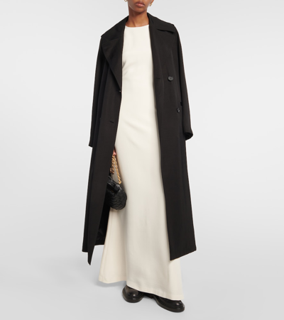 Loro Piana Flared Silk Gown In White