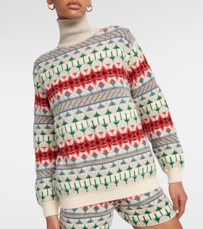 Shop Loro Piana Cashmere Turtleneck Sweater In Multicoloured