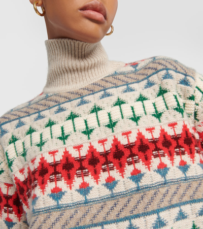 Loro Piana Cashmere Turtleneck Sweater In Multicoloured