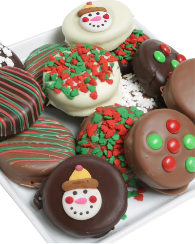 Chocolate Covered Company 12pc Christmas Decorated Oreo Cookies