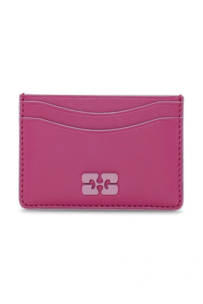 Shop Ganni Bou Card Holder In Pink