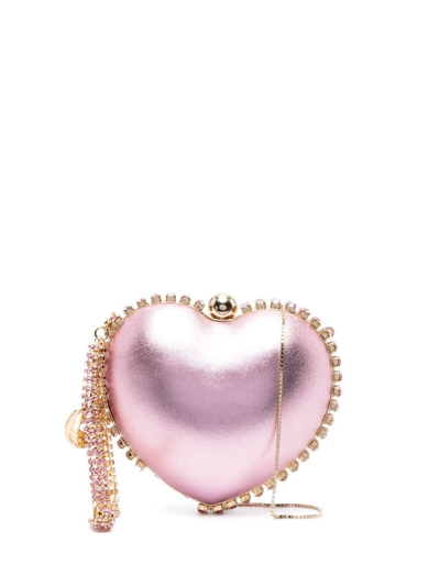 Shop Rosantica Cupido Love-heart Leather Bag In Pink