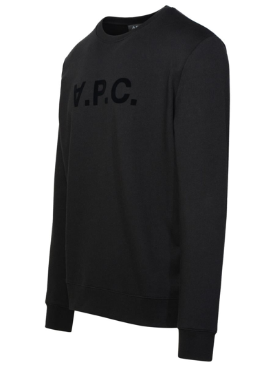 Shop Apc A.p.c. Black Organic Cotton Sweatshirt