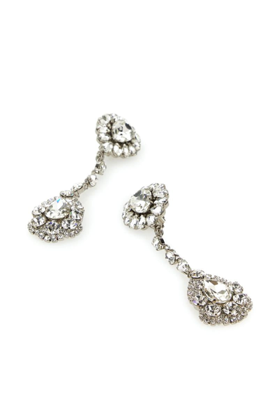 Shop Alessandra Rich Earrings In Crysilver