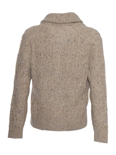 Ballantyne Buttoned Cardigan In Beige