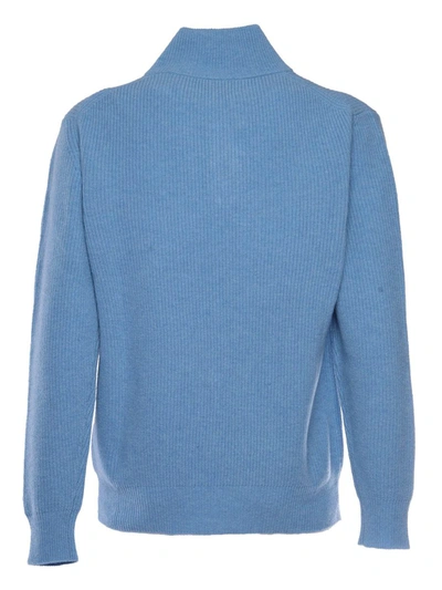 Ballantyne Half Zip Pullover In Blue