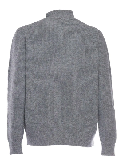 Ballantyne Half Zip Sweater In Gray