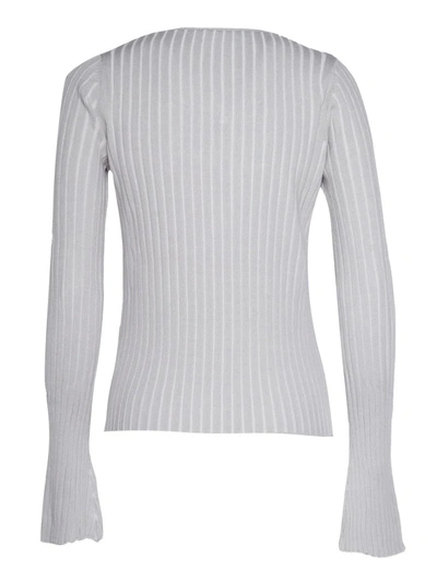 Ballantyne Ribbed Pullover In Gray