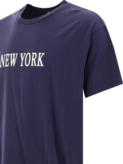 Shop Bode "new York" T-shirt In Blue