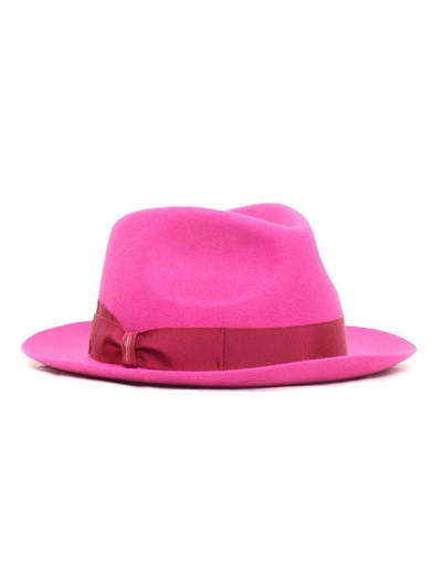Shop Borsalino Hat In Pink