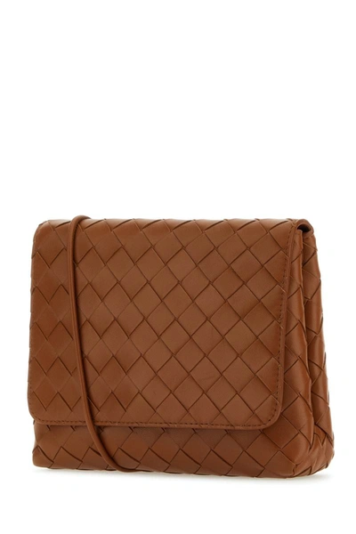 Shop Bottega Veneta Shoulder Bags In Woodgold