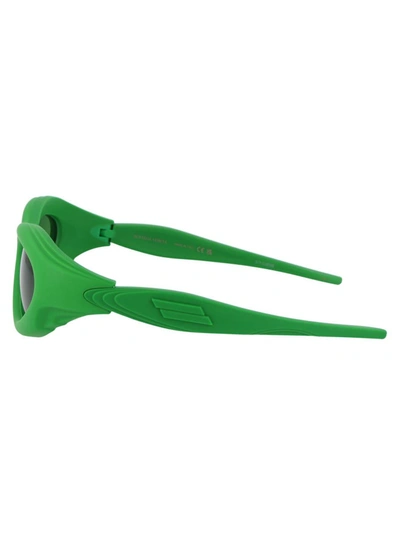 Shop Bottega Veneta Sunglasses In 002 Green Green Green